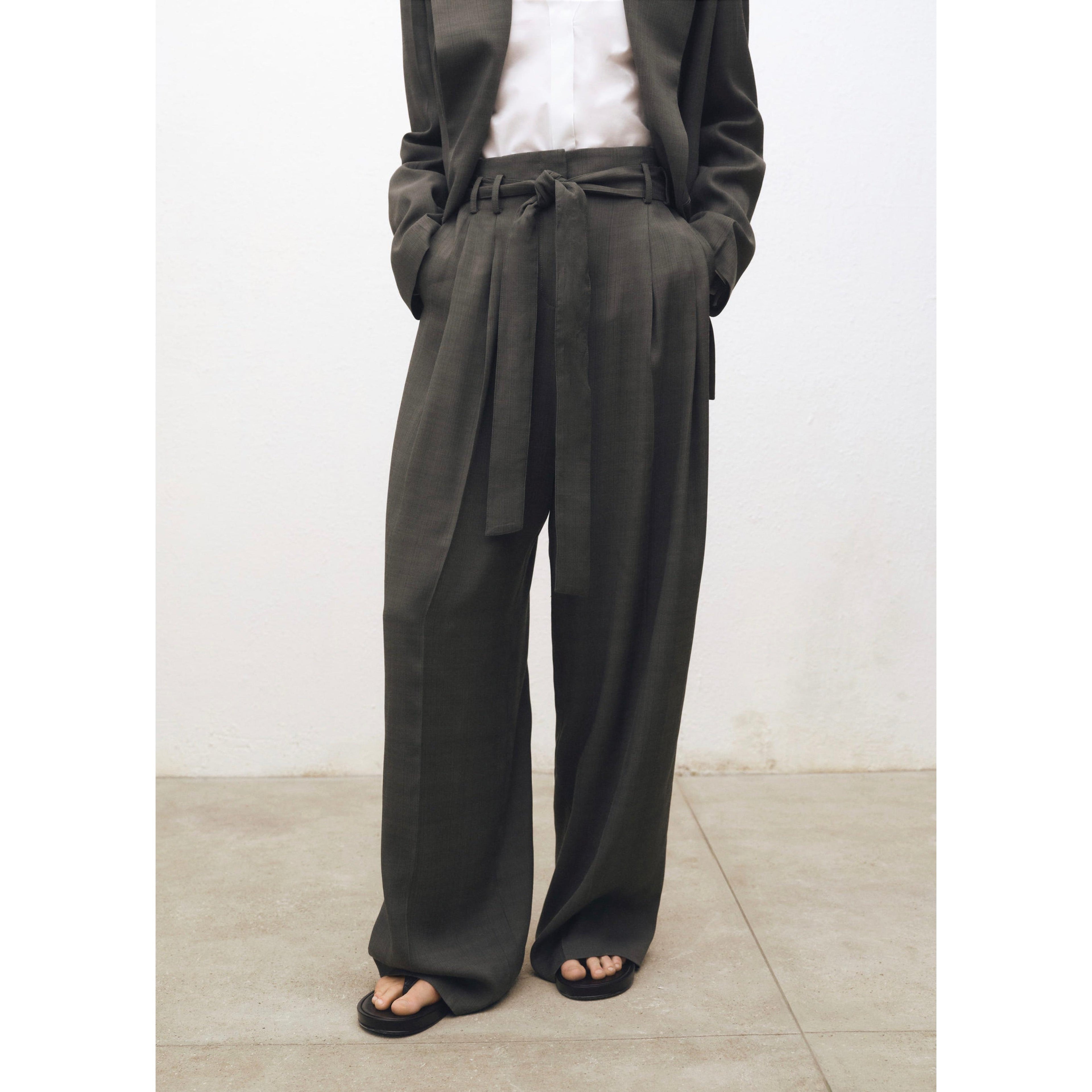 Pantalon Costume Pinces Ceinture