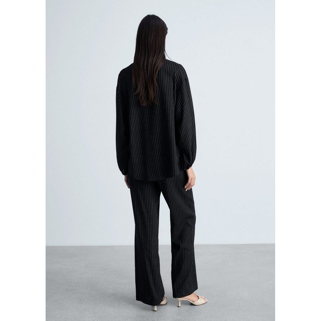 Pantalon Droit À Rayures