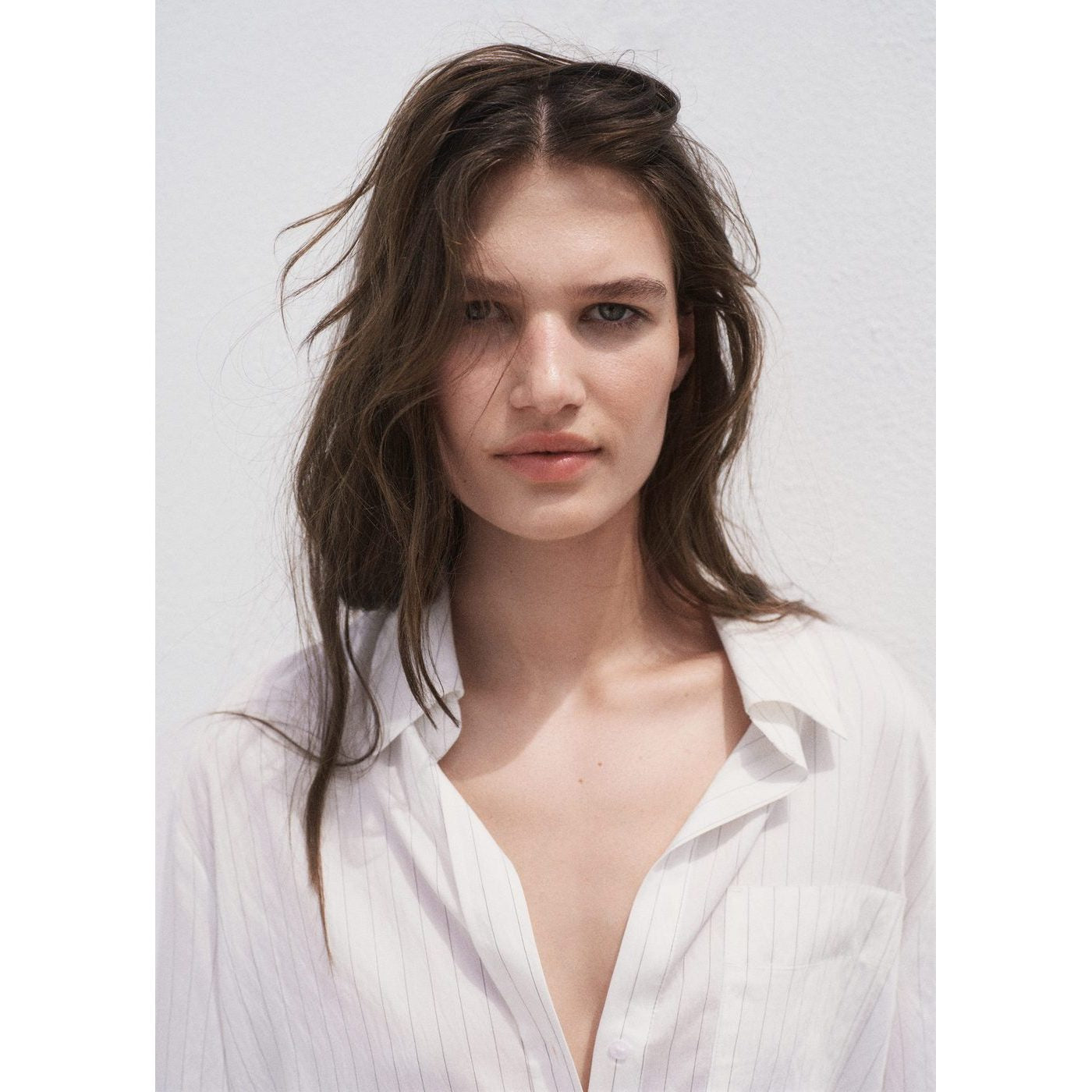 Chemise Semi-Transparente Rayures