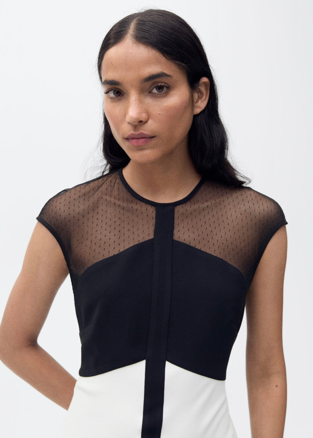 Robe Bicolore À Empiècements