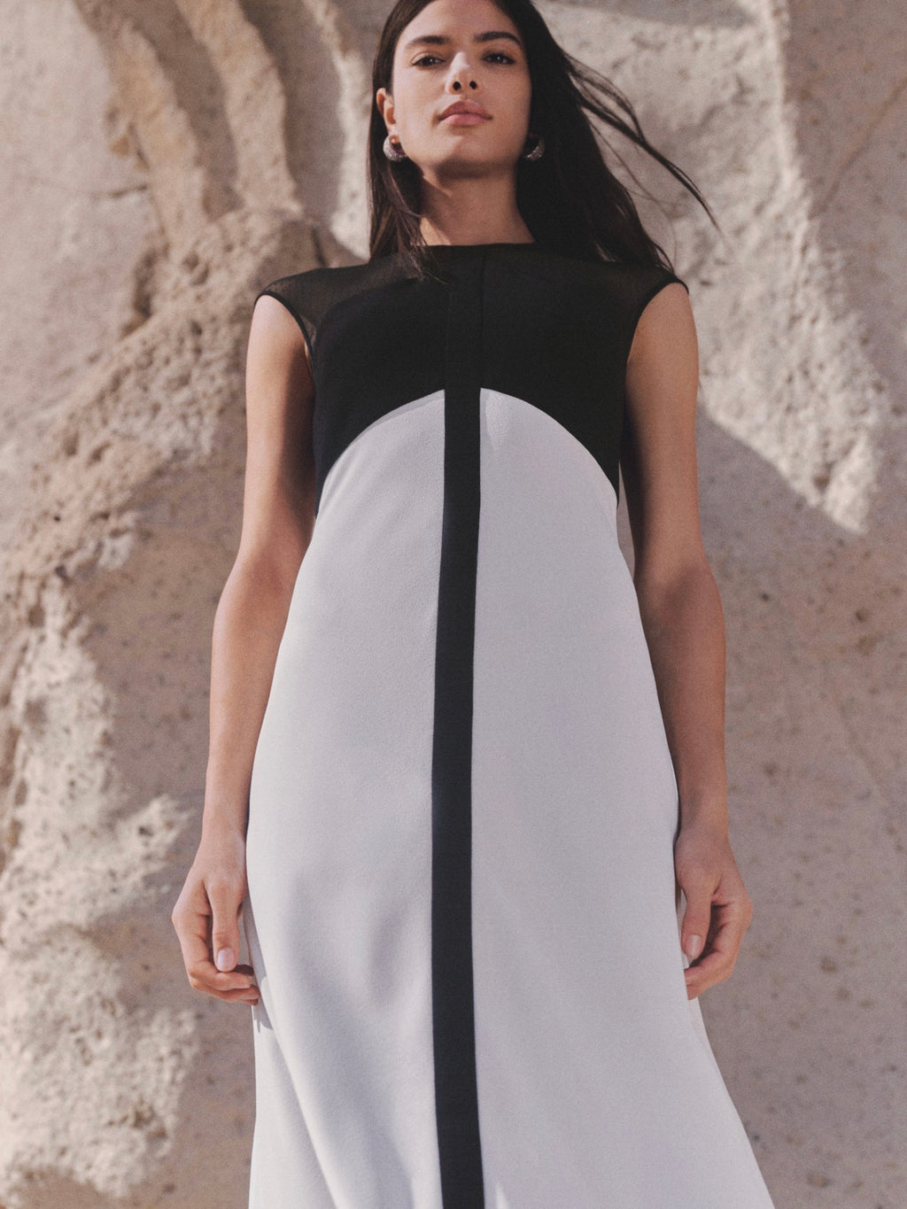 Robe Bicolore À Empiècements