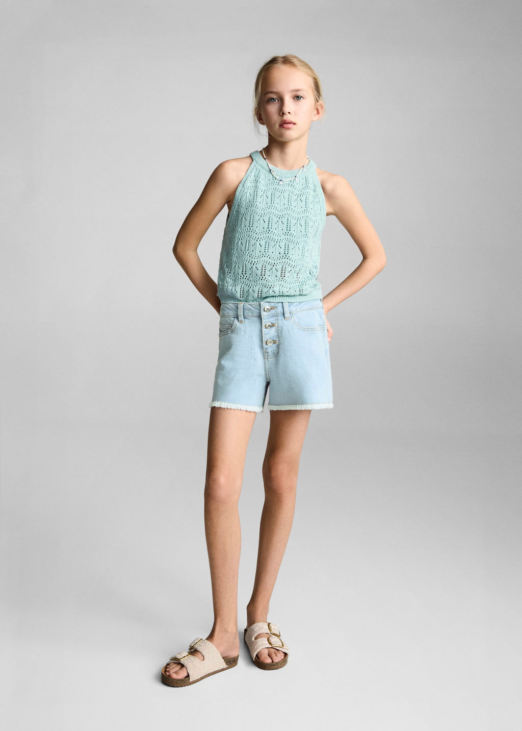 Patri Light Blue Shorts - Girl
