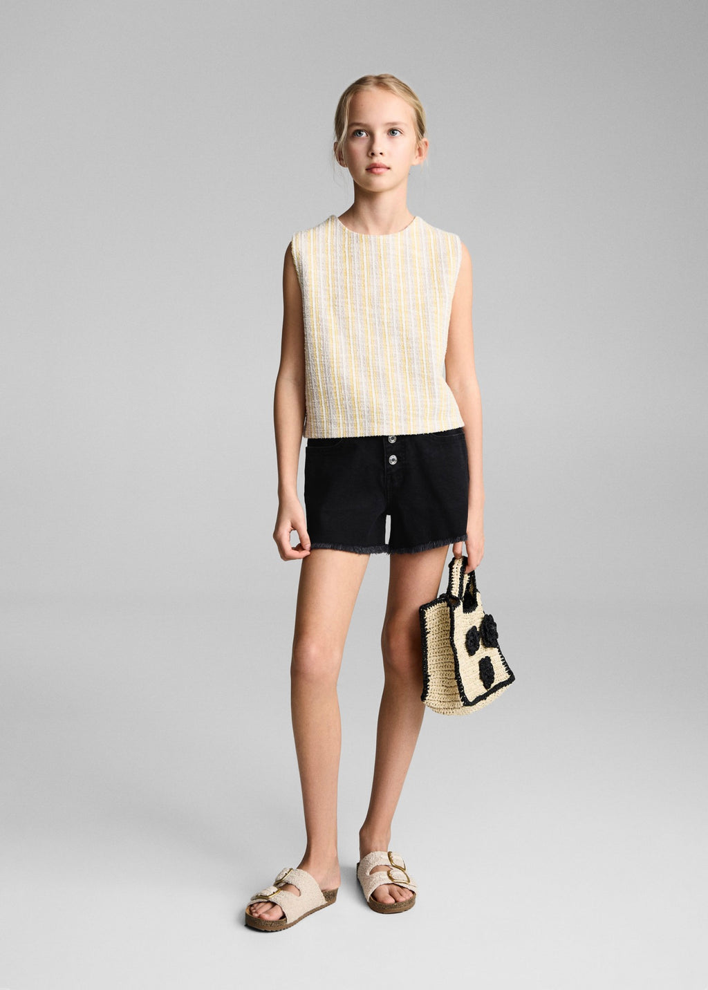 Short Patri Denim Noir - Fille