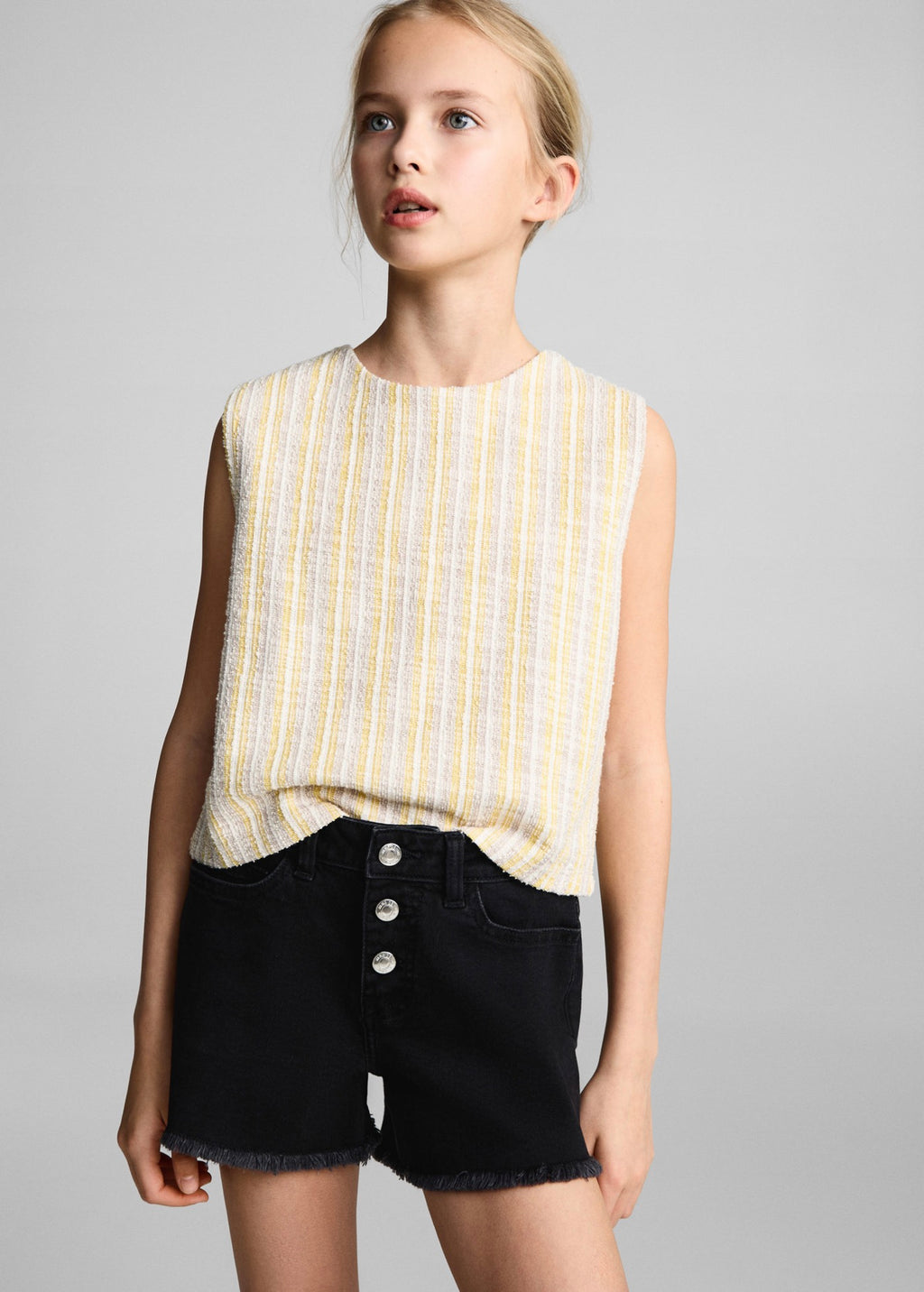 Short Patri Denim Noir - Fille