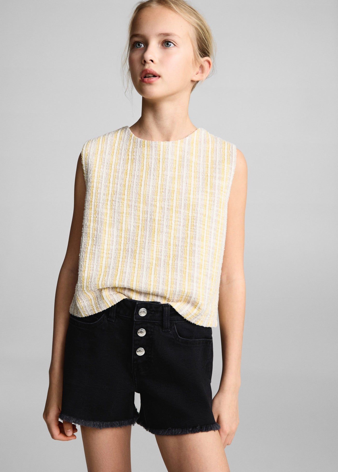 Short Patri Denim Noir - Fille