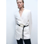 Blazer En Mélange De Lyocell Et De Lin