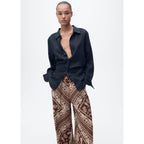 Pantalon Large Imprimé Cachemire