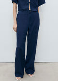 Pantalon Denim Fluide Taille Haute
