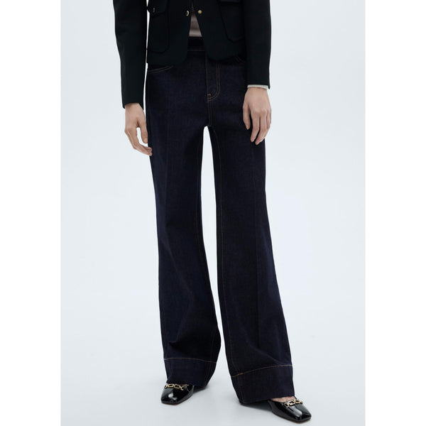 Wide-Leg Jeans Mid Rise - Open Blue