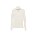 Jersey de cuello alto en mezcla de lana - Crudo