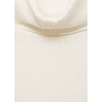 Jersey de cuello alto en mezcla de lana - Crudo