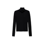 Pull-Over Laine Mélangée Col Roulé - Black
