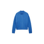 Pull-Over Torsades Col Montant - Vibrant Blue