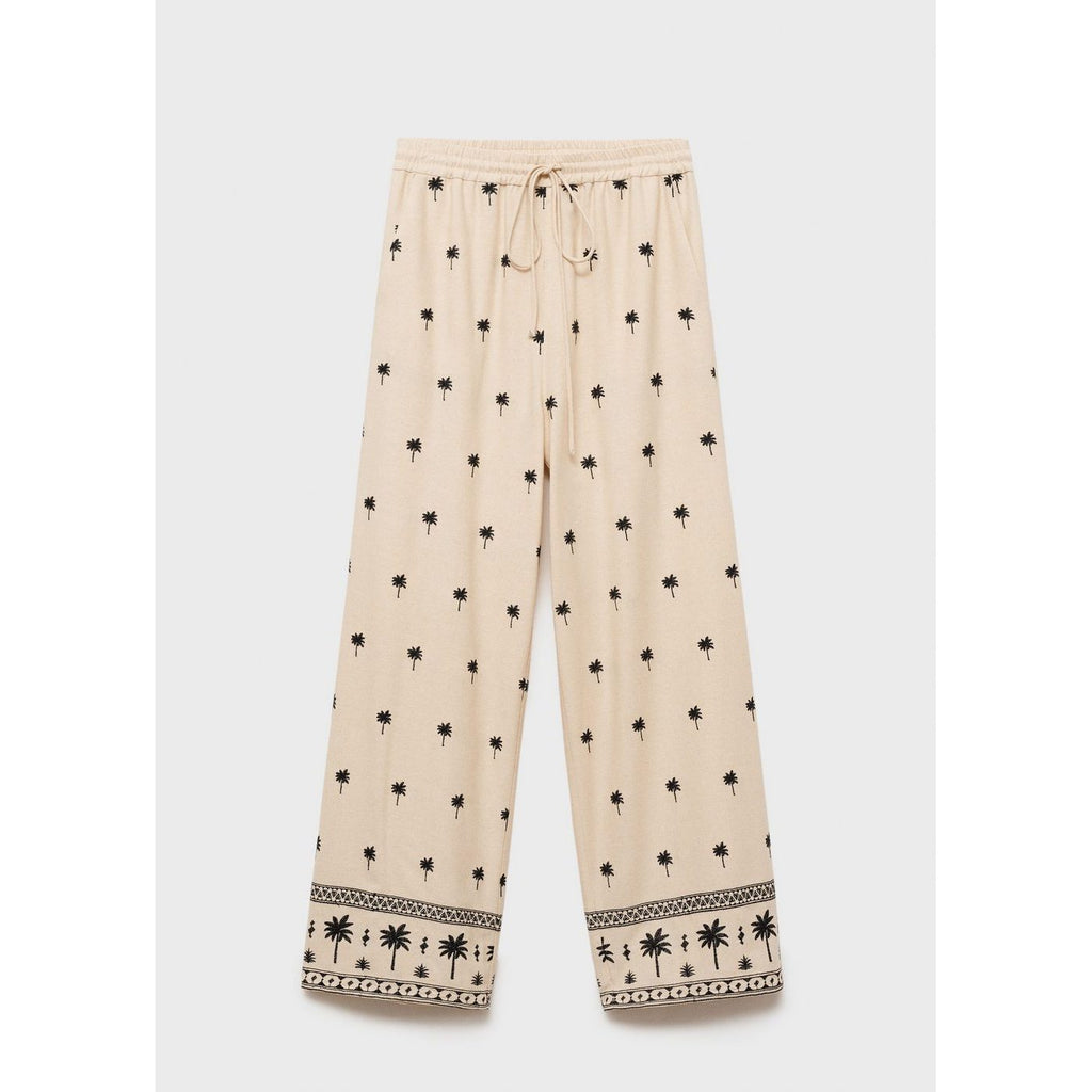 Pantalon Droit Brodé