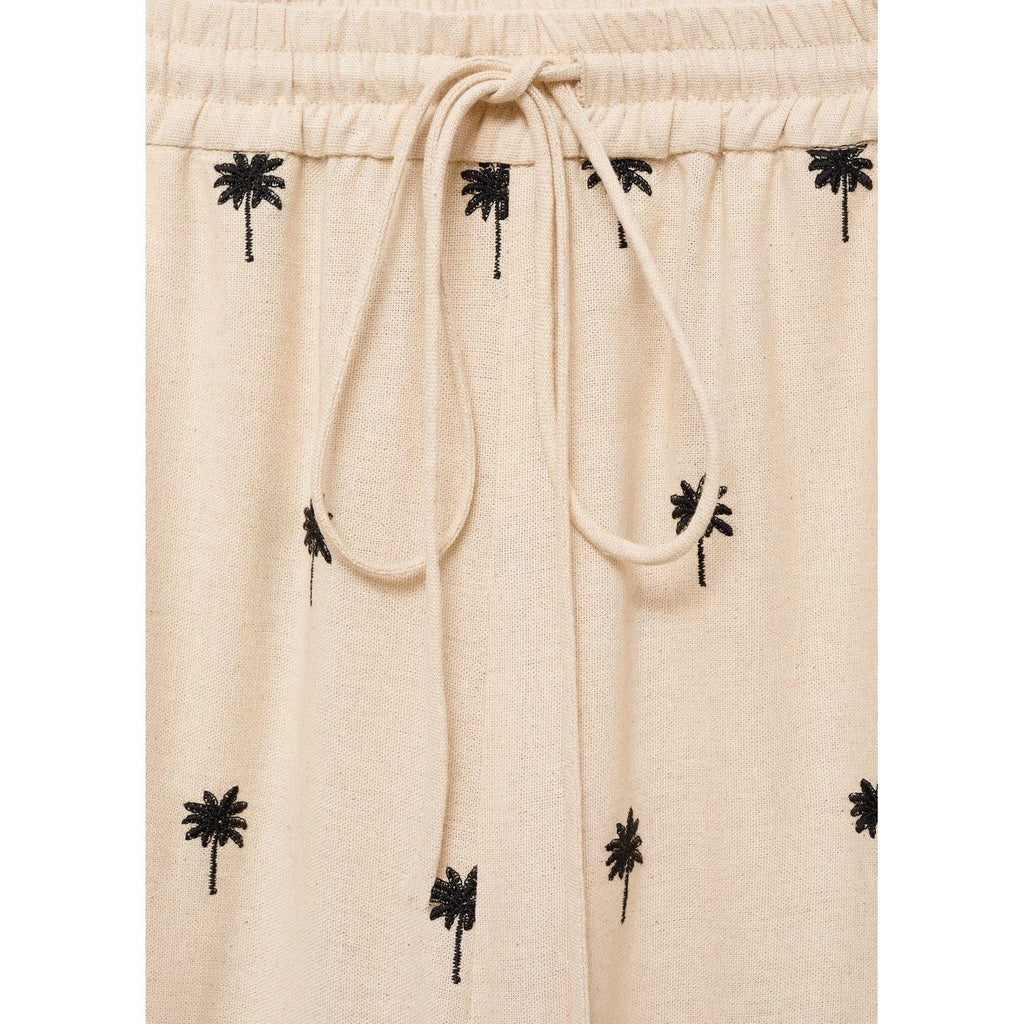 Pantalon Droit Brodé