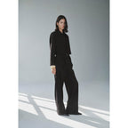 Pantalón de traje recto con nudo