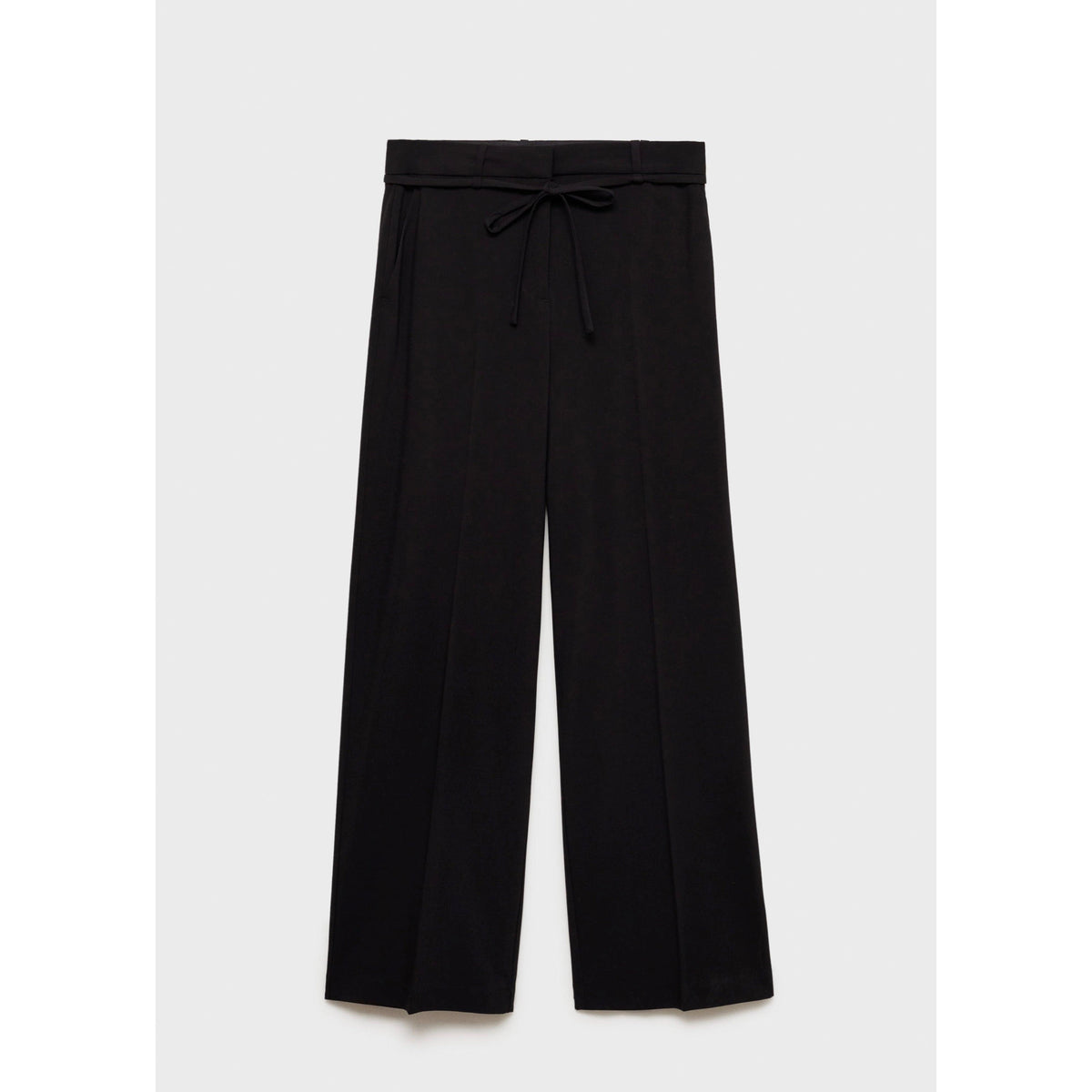 Pantalón de traje recto con nudo