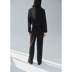 Pantalón de traje recto con nudo