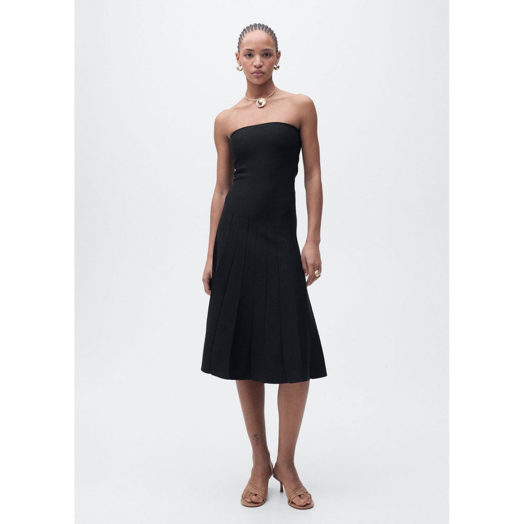Robe Maille Évasée Bustier