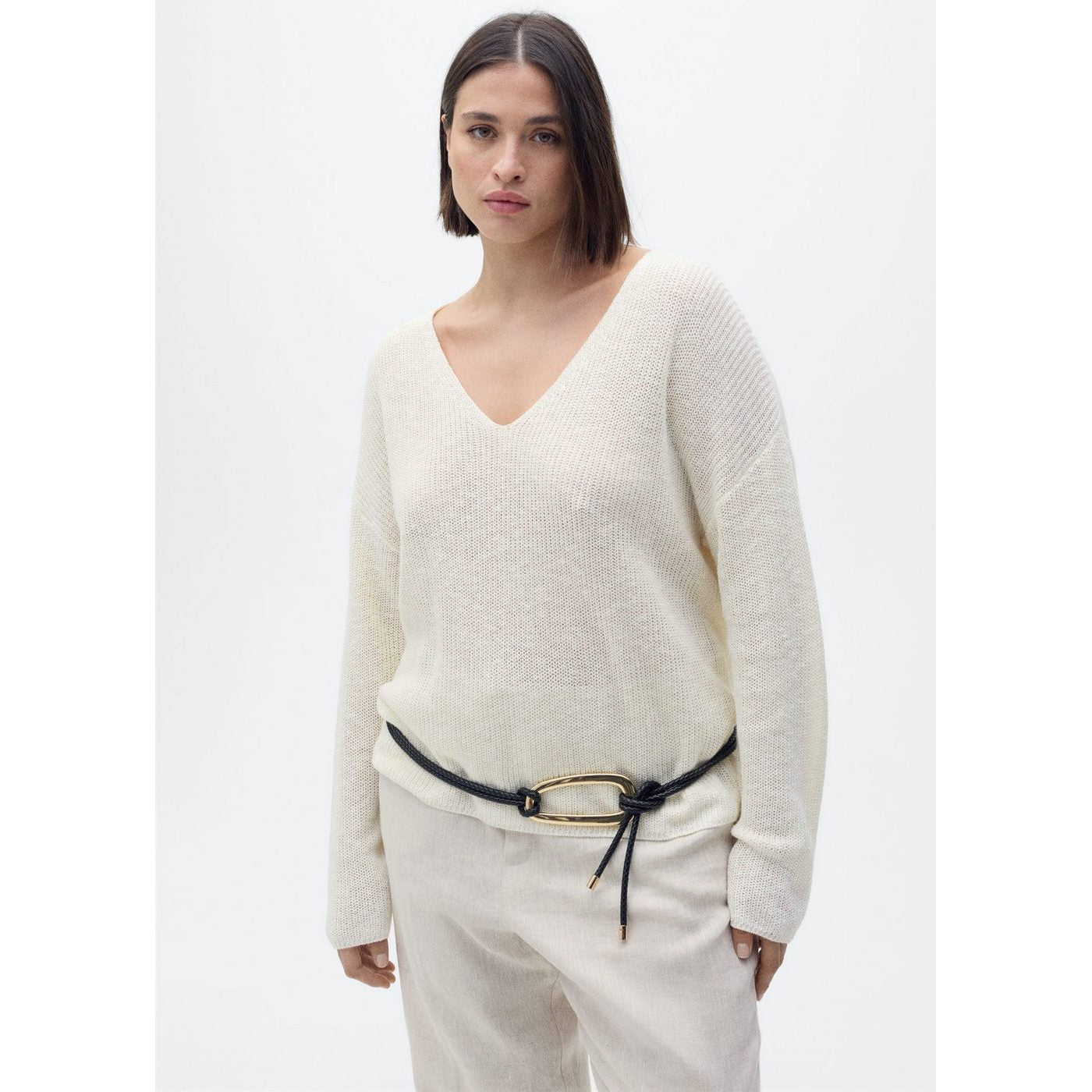 Pull-Over Maille Col En V