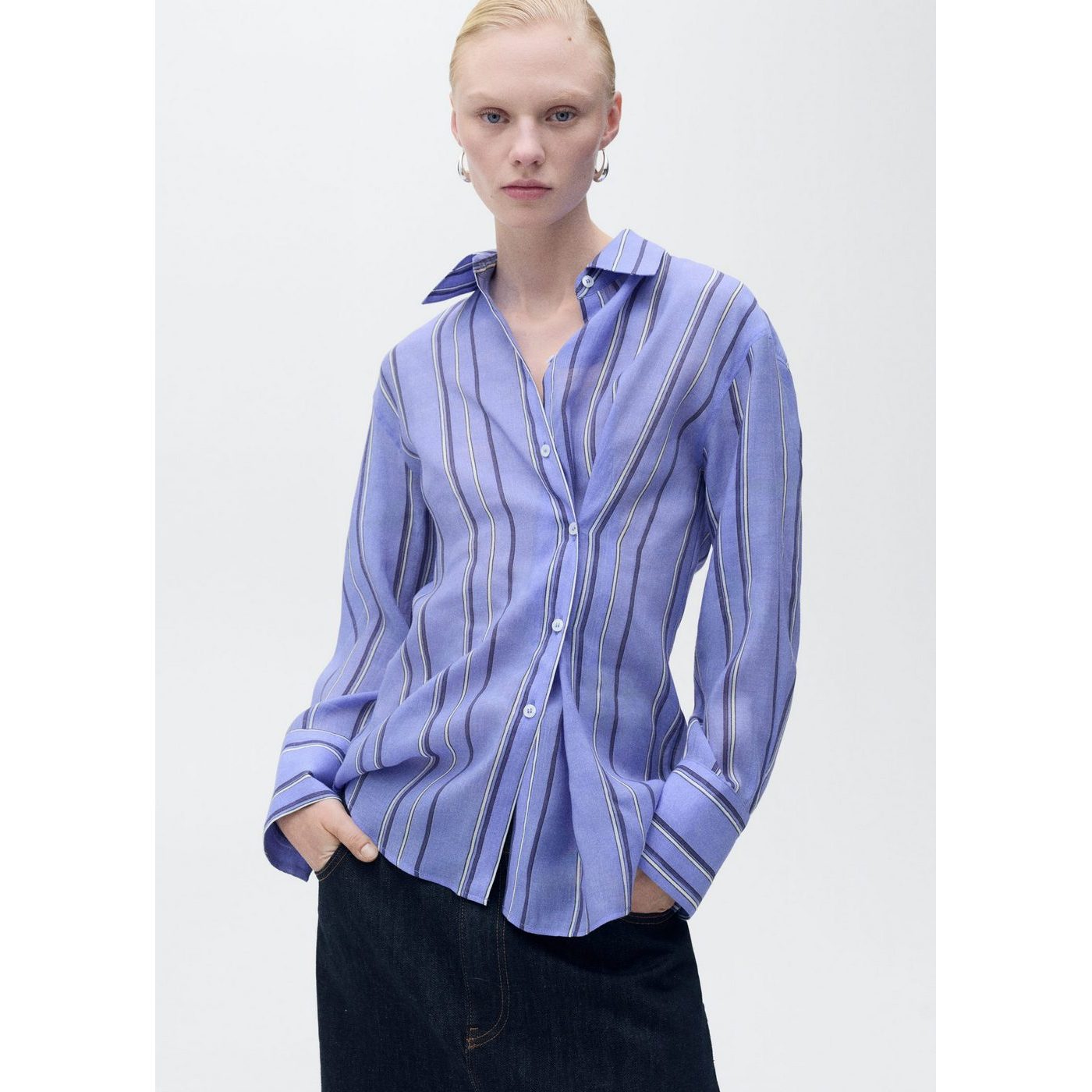 Chemise Rayée Avec Fermeture Multiposition