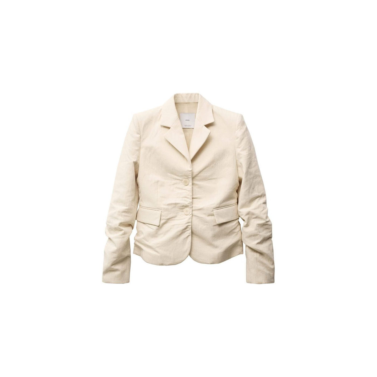 Blazer De Costume Lin Mélangé Effet Froissé