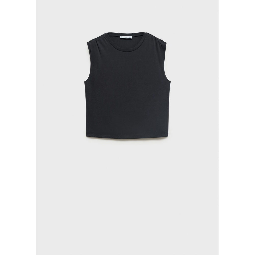 T-Shirt Fluide Épaules Froncées