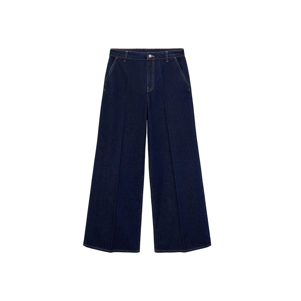 Jean Wideleg Taille Haute Rinse Wash