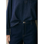 Jean Wideleg Taille Haute Rinse Wash