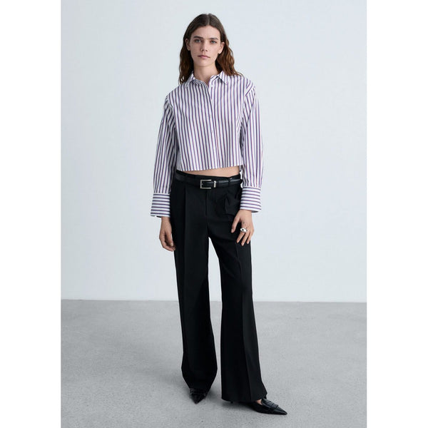 Chemise Crop Rayures