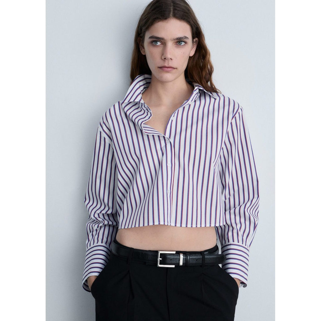 Chemise Crop Rayures