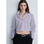 Chemise Crop Rayures