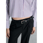 Chemise Crop Rayures
