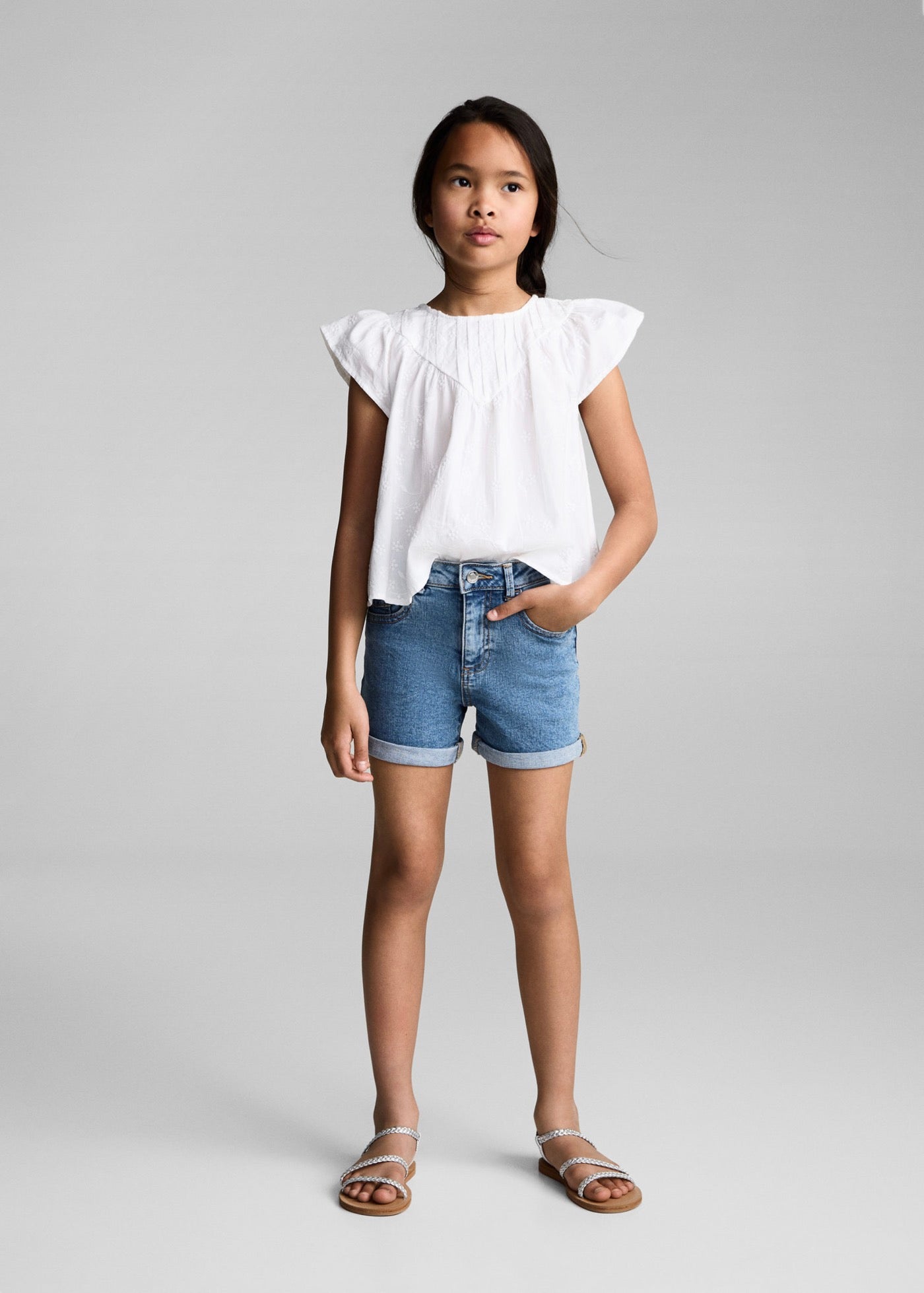 Short Chip Bleu Moyen - Fille