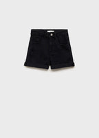 Short Chip Denim Noir - Fille