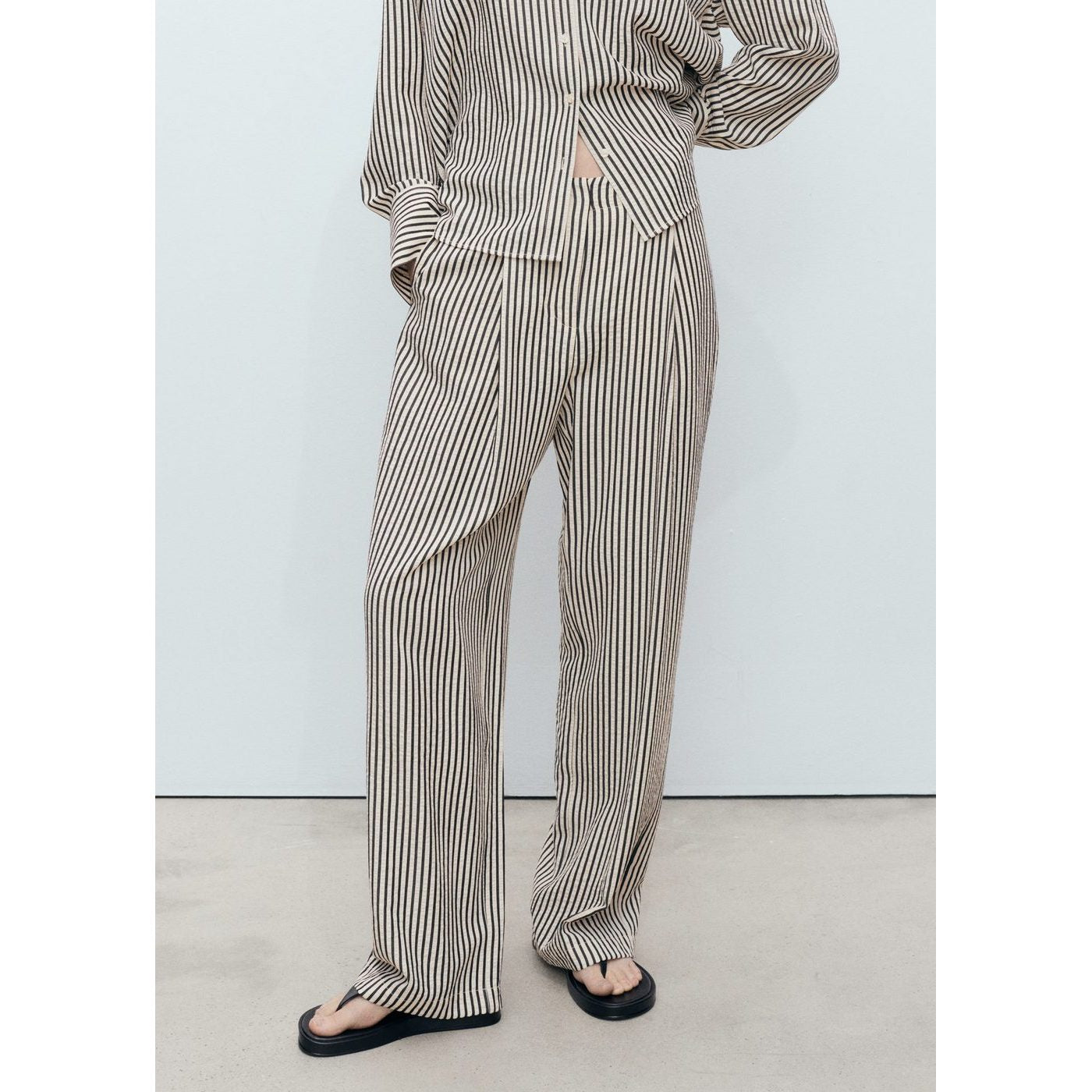 Pantalon Rayures Texturé