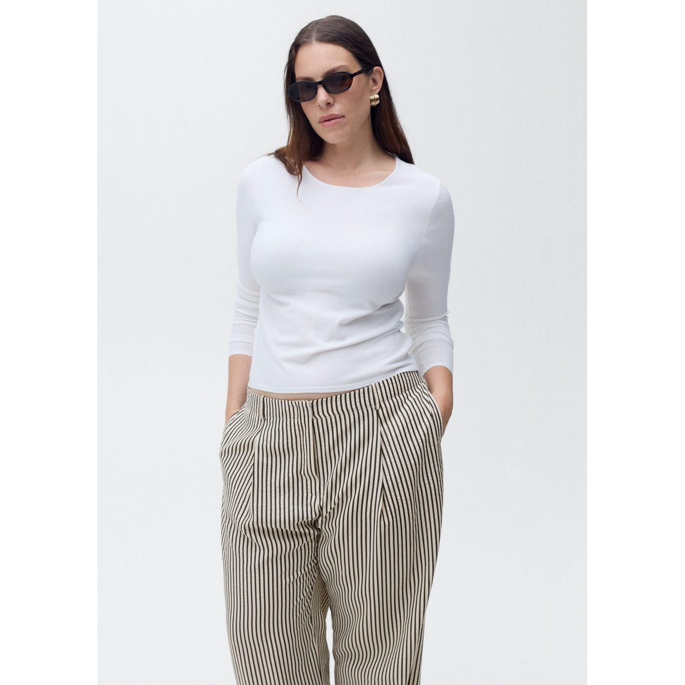 Pantalon Rayures Texturé