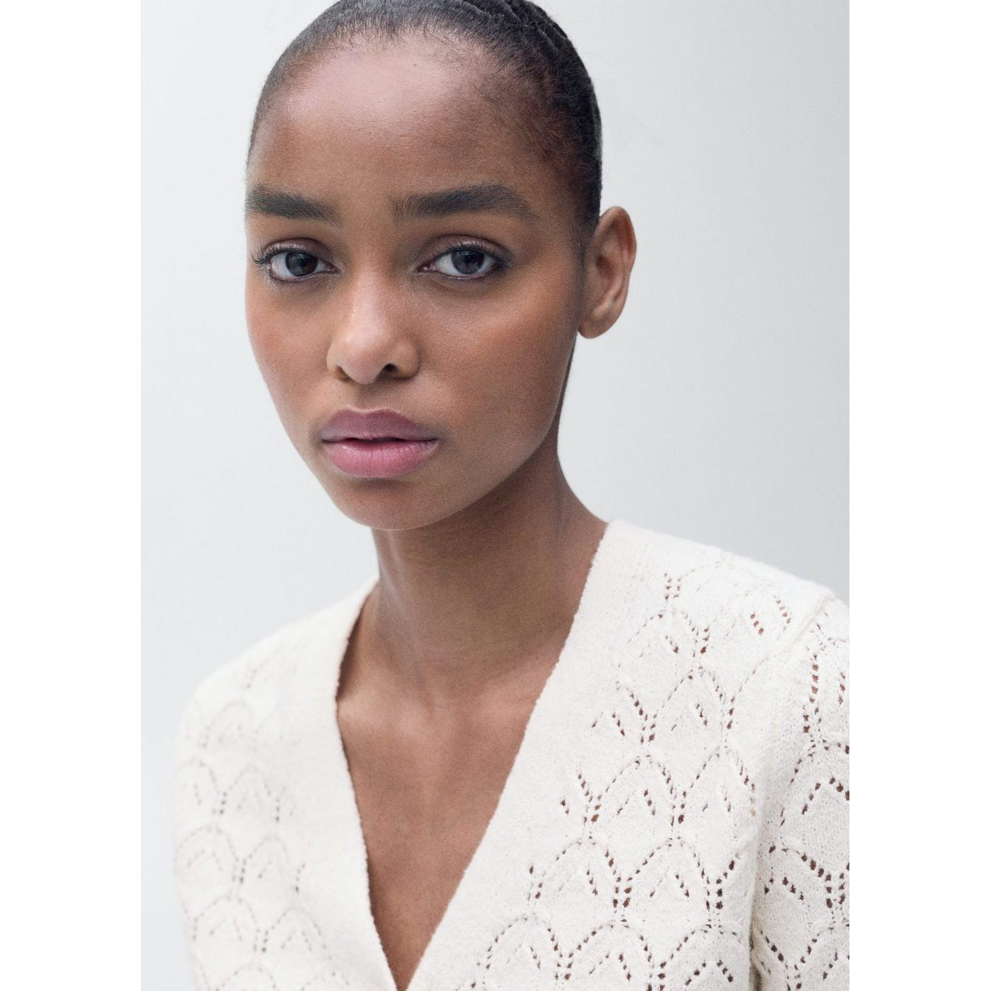 Cardigan Maille Détails Ajourés