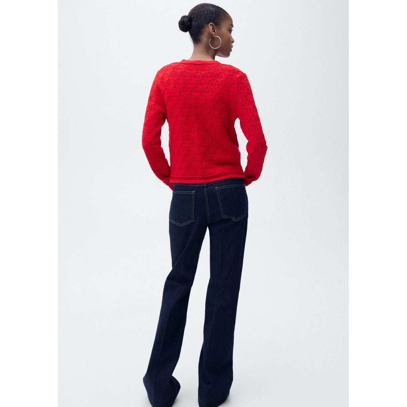 Cardigan Maille Détails Ajourés