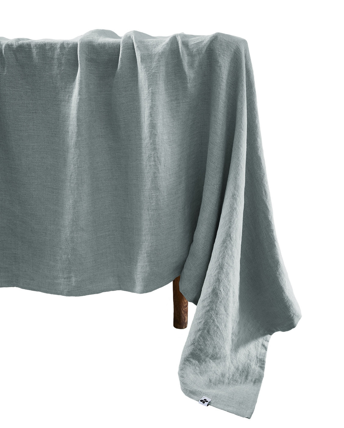 Soline - Nappe Rectangle - Lin Lavé - Azur