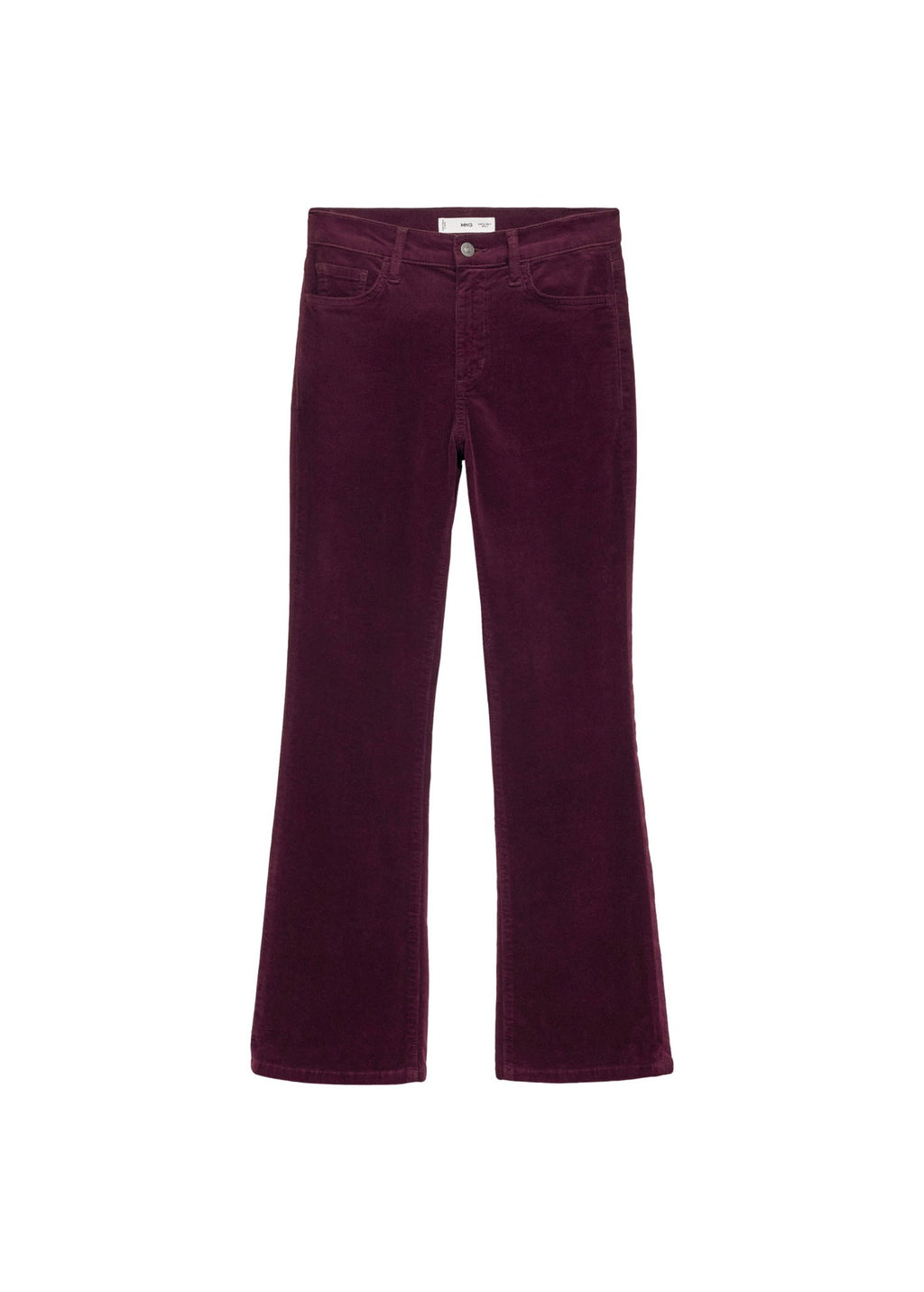 Sienna Cropped Flare Corduroy Jeans - Wine