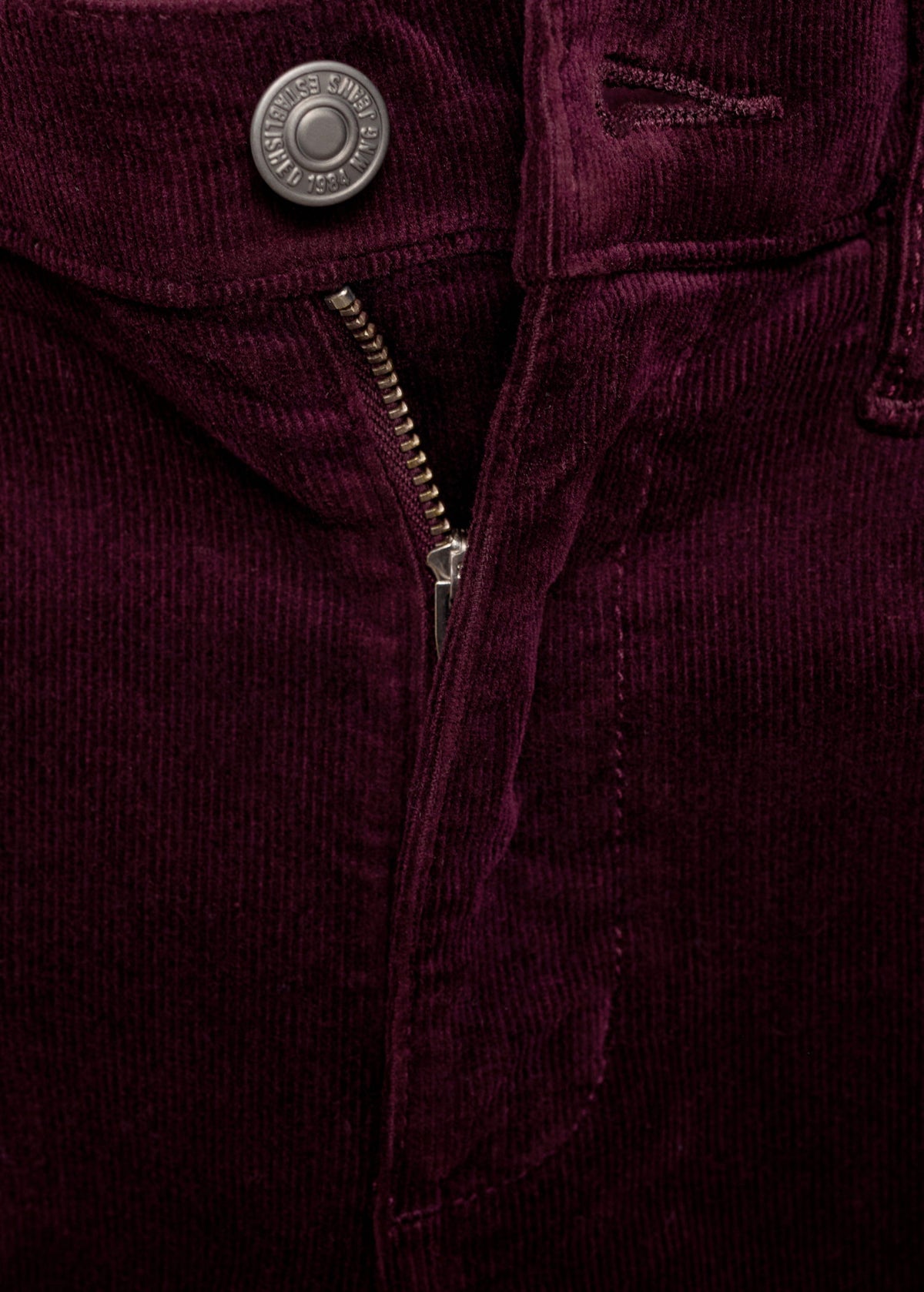 Sienna Cropped Flare Corduroy Jeans - Wine