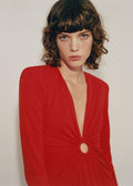 Robe Froncée Anneau Ouverture