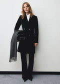 Manteau Midi En Laine Double Boutonnage