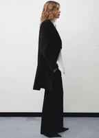 Manteau Midi En Laine Double Boutonnage
