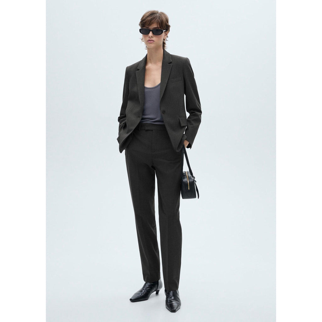 Pantalon De Costume Fines Rayures
