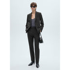 Pantalon De Costume Fines Rayures