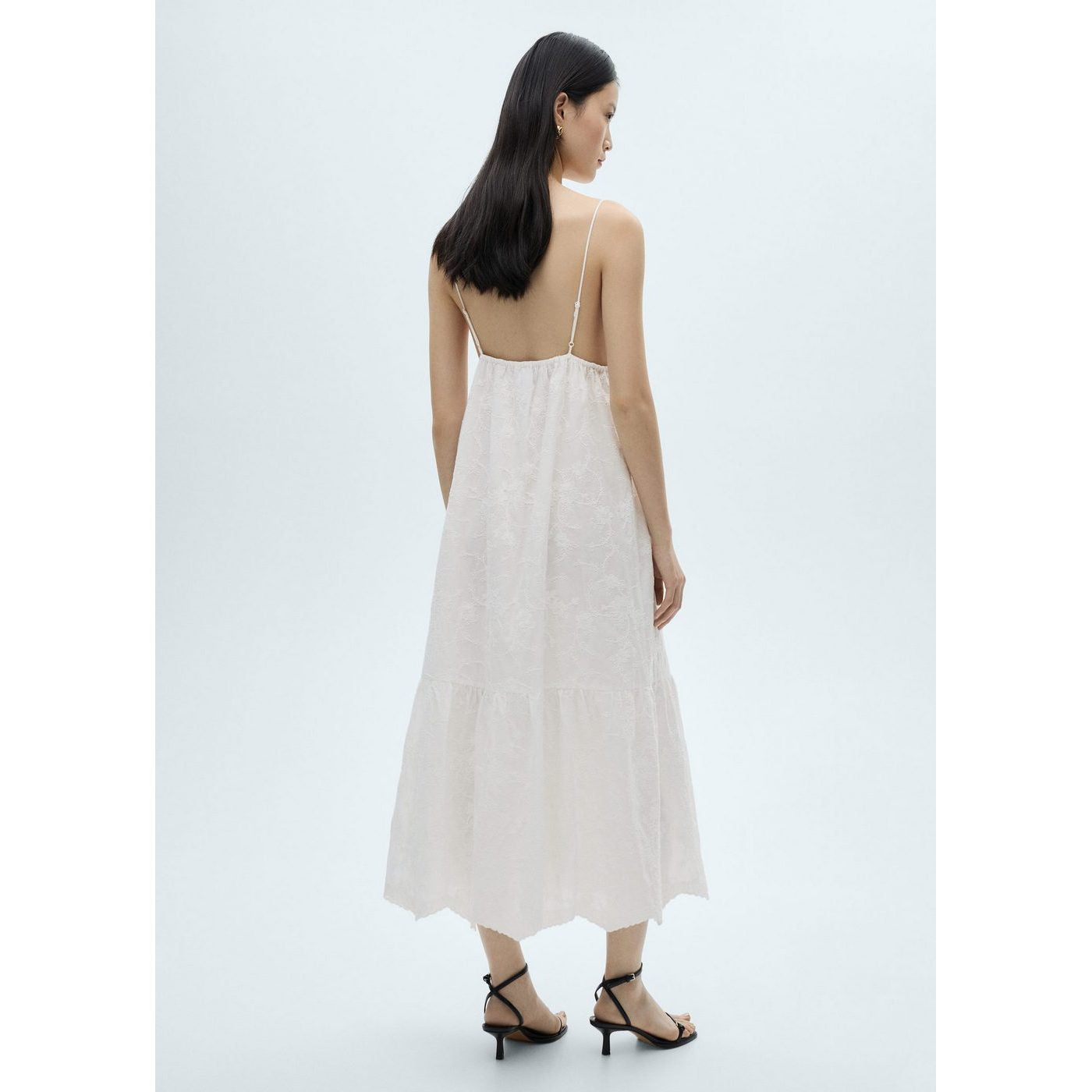 Robe Bretelles Broderie Florale
