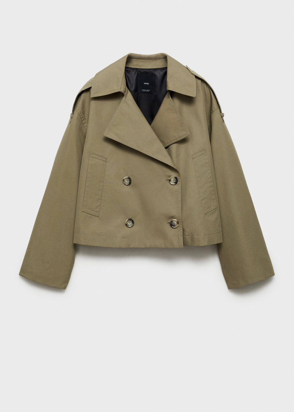 Trench Crop Double Boutonnage