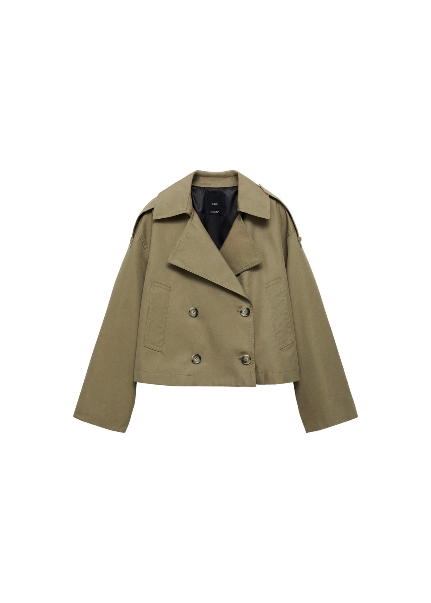 Trench Crop Double Boutonnage